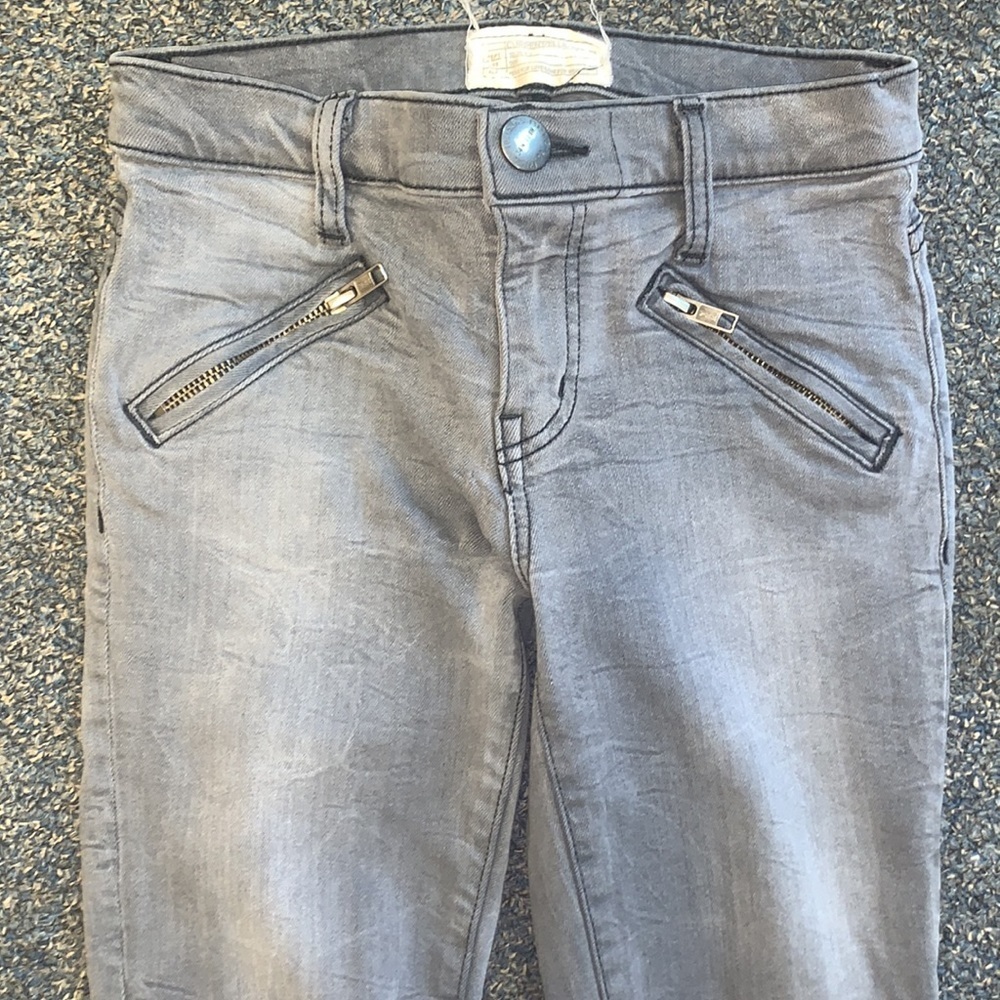 Current / Elliott Y2K lowrise Jeans Gray Skinny Stretch Denim size 24 - Picture 5 of 12